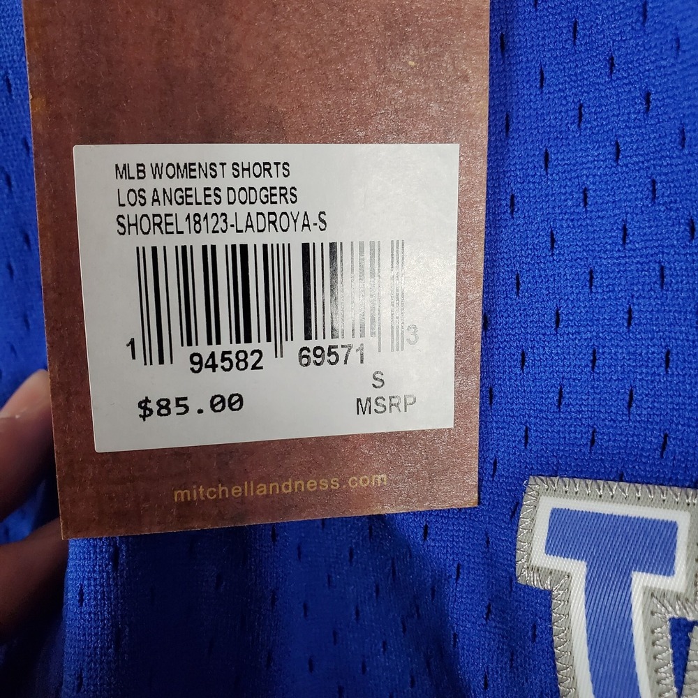 Mitchell & Ness Womens Jump Shot Shorts Small Blue Gray Los Angeles Dodgers - Picture 5 of 10